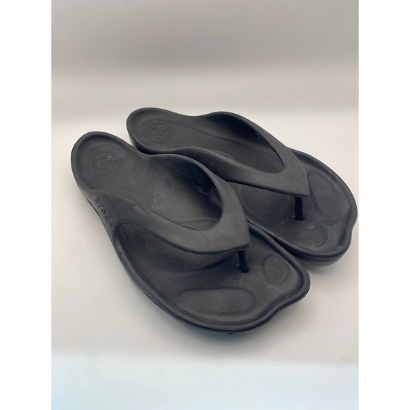 CROCS Shoes - Crocs Black‎ Flip Flop Sandals Comfort Everyday Women